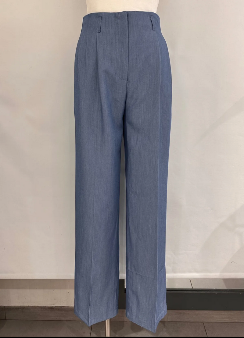 Pantalon fluide bleu